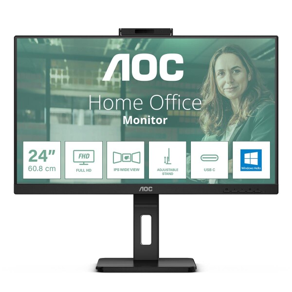 AOC 24P3CW - 60,5 cm (23.8") - 1920 x 1080 Pixel - Full HD - LED - 4 ms - Schwarz