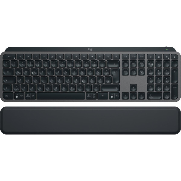 Logitech MX Keys S - Volle Größe (100%) - RF Wireless + Bluetooth - Scherenschlüsselschalter - QWERTZ - LED - Graphit