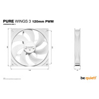 Be Quiet! Pure Wings 3 120mm PWM weiss - 1.600 rpm