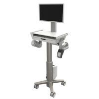 Ergotron CareFit Slim 2.0 - Multimedia-Wagen - Grau - Weiß - Aluminium - Kunststoff - Stahl - Universal - 14500 kg - 53,3 cm (21 Zoll)