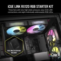 Corsair iCUE Link RX120 RGB Triple Starter Kit - Gehäuseluefter - 120 mm - Gehäuse-Lüfter - 36 dB