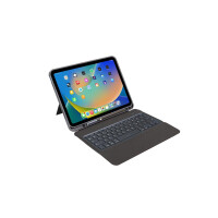 DEQSTER Keyboard Case/Schutzhülle für Apple iPad 10.9" (10. Generation), Stifthalterung passend für Apple Pencil 1 & 2 und DEQSTER Pencil 2 & Lite, robust, schlank, schmal, stabil