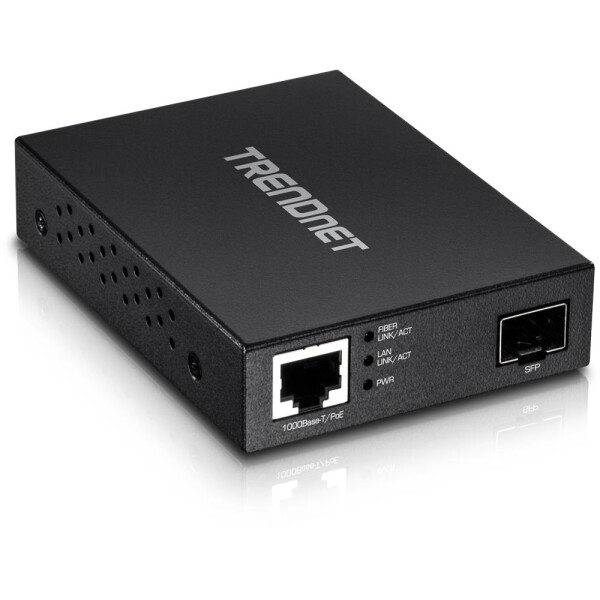 TRENDnet TFC-PGSFP - 2000 Mbit/s - 10Base-T - 100Base-T - 100Base-LX - 100Base-SX - 1000Base-LX - 1000Base-SX - IEEE 802.3 - IEEE 802.3ab - IEEE 802.3af - IEEE 802.3at - IEEE 802.3u - IEEE 802.3z - Gigabit Ethernet - 10,100,1000 Mbit/s