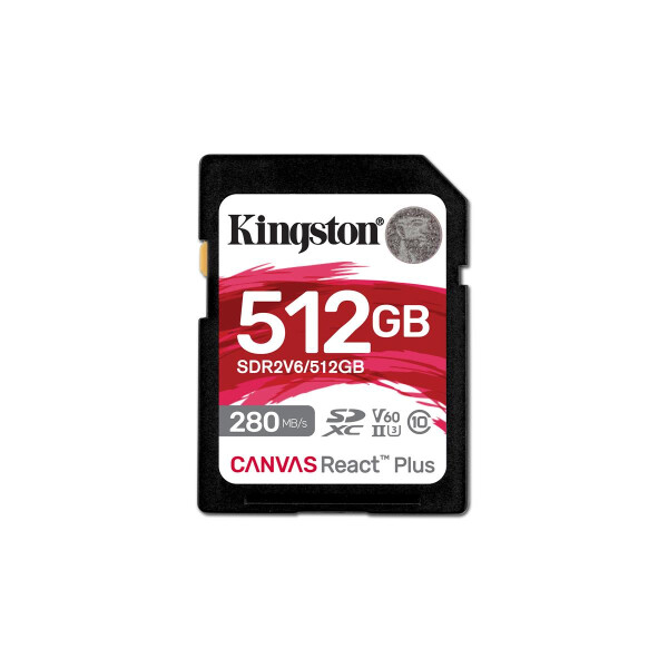 Kingston 512GB Canvas React Plus SDXC - Extended Capacity SD (SDXC)