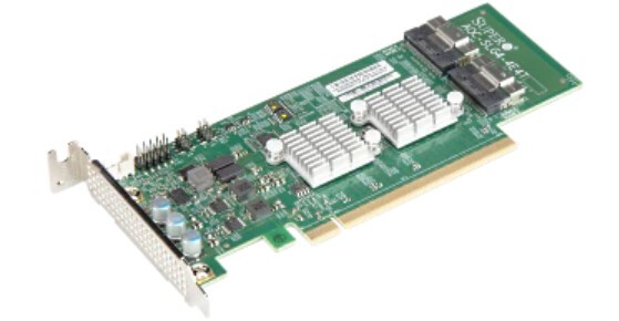 Supermicro 4-port NVMe SSD low profile PCIe 4.0 x16 AOC-SLG4-4E4T-O - USED - m.2 NVMe