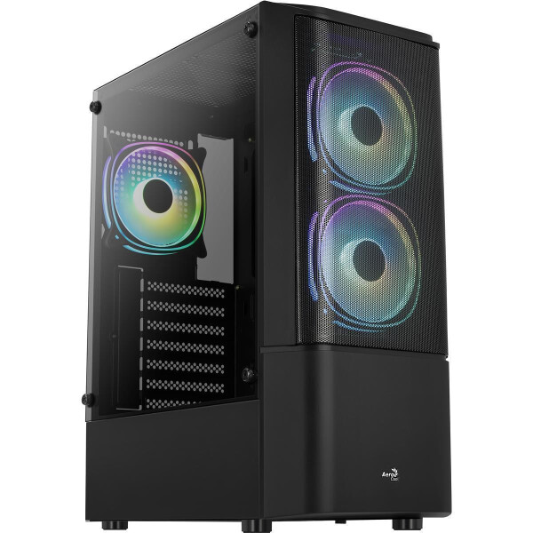 AEROCOOL ADVANCED TECHNOLOGIES Aerocool Quantum Mesh - Midi Tower - PC - Schwarz - ATX - micro ATX - Mini-ITX - Acrylnitril-Butadien-Styrol (ABS) - SPCC - Stahl - Gaming