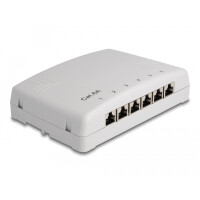 Delock Mini Desktop Patchpanel 6 Port Cat.6A grau