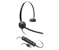 Poly EncorePro 545 USB-A Konvertierer-Headset - Kabelgebunden - Anrufe/Musik - 32 g - Kopfhörer - Schwarz