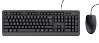 Trust TKM-250 - Kabelgebunden - USB - Membran Key Switch - QWERTZ - Schwarz - Maus enthalten