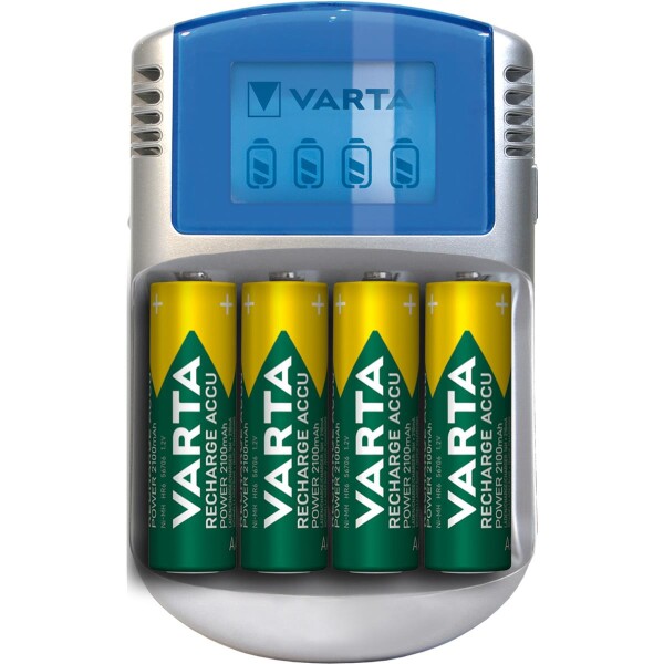 Varta Ladegerät - LCD Charger - inkl. 4x AA 2600mAh+ - Ladegerät - Nickel-Metallhydrid (NiMH)
