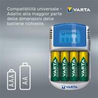 Varta Ladegerät - LCD Charger - inkl. 4x AA 2600mAh+ - Ladegerät - Nickel-Metallhydrid (NiMH)