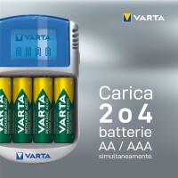 Varta Ladegerät - LCD Charger - inkl. 4x AA 2600mAh+ - Ladegerät - Nickel-Metallhydrid (NiMH)