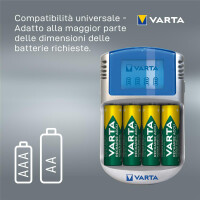 Varta Ladegerät LCD Charger 12V/USB inkl. 4x AA...