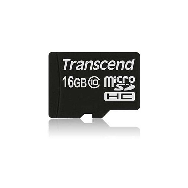 Transcend TS16GUSDC10 - 16 GB - MicroSDHC - Klasse 10 - NAND - 90 MB/s - Schwarz