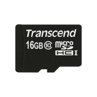 Transcend TS16GUSDC10 - 16 GB - MicroSDHC - Klasse 10 - NAND - 90 MB/s - Schwarz