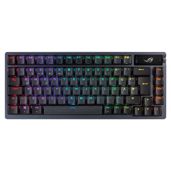 ASUS ROG Azoth - Verkabelt & Kabellos - USB + RF Wireless + Bluetooth - Mechanischer Switch - QWERTY - RGB-LED - Schwarz