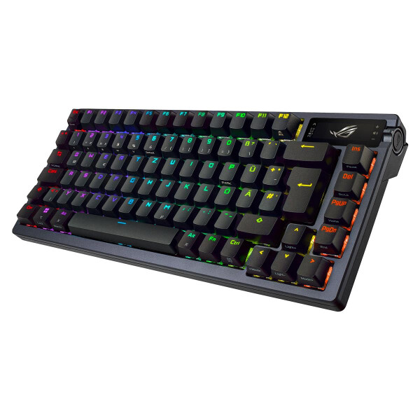 ASUS ROG Azoth - 75% - USB + RF Wireless + Bluetooth - Mechanischer Switch - QWERTY - RGB-LED - Schwarz