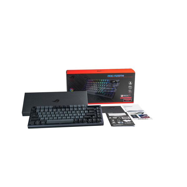 ASUS ROG Azoth - 75% - USB + RF Wireless + Bluetooth - Mechanischer Switch - QWERTY - RGB-LED - Schwarz