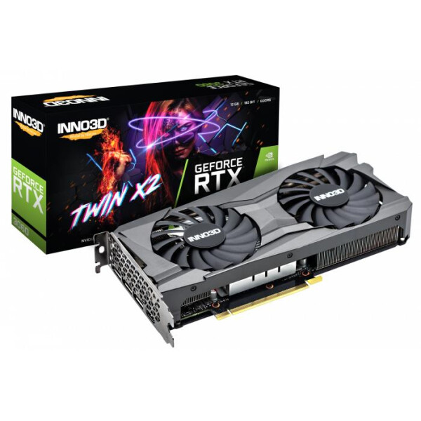 Inno3D GEFORCE RTX 3060 TWIN X2 - GeForce RTX 3060 - 12 GB - GDDR6 - 192 Bit - 7680 x 4320 Pixel - PCI Express x16 4.0