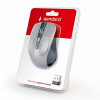 Gembird MUSW-4B-04-BG - rechts - Optisch - RF Wireless - 1600 DPI - Schwarz - Grau