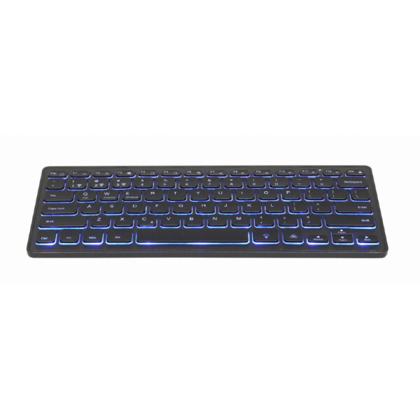 Gembird KB-BTRGB-01-DE - Mini - Bluetooth - QWERTZ - LED - Schwarz