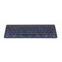 Gembird KB-BTRGB-01-DE - Mini - Bluetooth - QWERTZ - LED - Schwarz