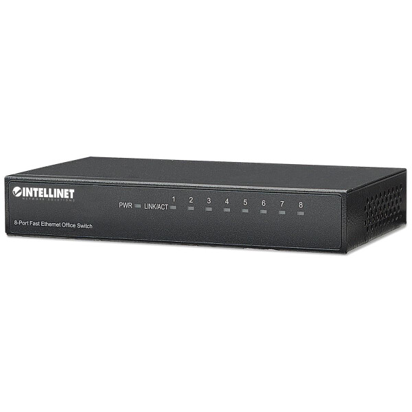 IC Intracom 8-Port Fast Ethernet Office Switch - Metall - Desktop - IEEE 802.3az (Energy Efficient Ethernet) - Fast Ethernet (10/100) - Vollduplex