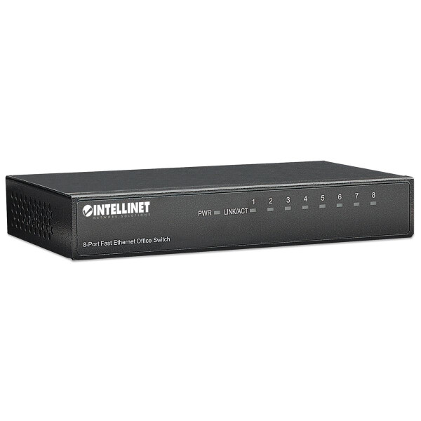 IC Intracom 8-Port Fast Ethernet Office Switch - Metall - Desktop - IEEE 802.3az (Energy Efficient Ethernet) - Fast Ethernet (10/100) - Vollduplex