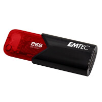 EMTEC Click Easy - 256 GB - USB Typ-A - 3.2 Gen 1 (3.1 Gen 1) - Ohne Deckel - Schwarz - Rot