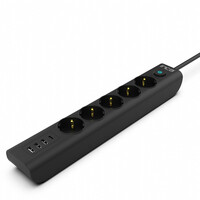 Cian Technology GmbH Steckdosenleiste IPW-44TU 5fach 3xUSB-A+1xUSB-C - Steckdosenleiste