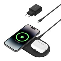 Belkin Boost Charge Pro 2in1 Qi2 15w Magnetic Charging Pad Black