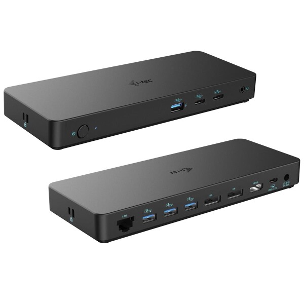 i-tec USB-C Triple Display Docking Station Gen 2 Pro + Power Delivery 100W - Kabelgebunden - USB 3.2 Gen 1 (3.1 Gen 1) Type-C - 100 W - 3,5 mm - 10,100,1000 Mbit/s - Schwarz