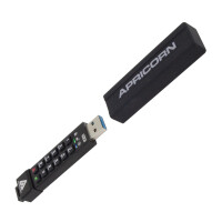 Apricorn ASK3 - 8 GB - USB Typ-A - 3.2 Gen 1 (3.1 Gen 1) - 77 MB/s - Kappe - Schwarz