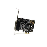 StarTech.com 2S1P PCI Express Schnittstellenkarte - PCIe Seriell / Parallel Karte mit Breakout Kabel - PCIe - Parallel - Seriell - Niedriges Profil - RS-232 - Schwarz - Silber - CE - FCC - REACH