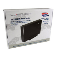 LC-Power LC-35U3-Becrux-C1 - HDD-Gehäuse - 3.5 Zoll - SATA - Serial ATA II - Serial ATA III - USB Anschluss - Schwarz