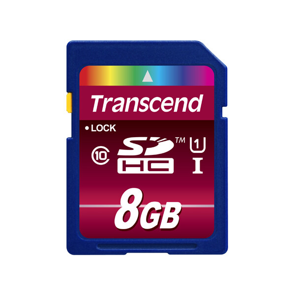 Transcend TS8GSDHC10U1 - 8 GB - SDHC - Klasse 10 - MLC - 90 MB/s - Class 1 (U1)