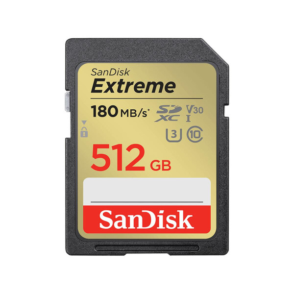 SanDisk Extreme - 512 GB - SDXC - Klasse 10 - UHS-I - 180 MB/s - 130 MB/s