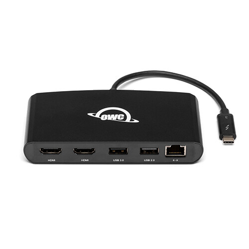 OWC Thunderbolt 3 mini Dock - Kabelgebunden - Thunderbolt 3 - 1000 Mbit/s - Schwarz - 40 Gbit/s - Aluminium