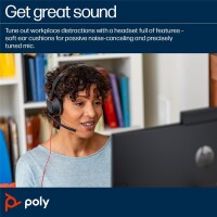 Poly Blackwire 5220 Stereo USB-C Headset+ - Headset - 20 KHz