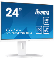 Iiyama 23.8" (60.5 cm) Monitor mit IPS-Panel-Technologie - 100Hz Bildwiederholfrequenz und einem höhenverstellbarem Standfuß - 60,5 cm (23.8") - 1920 x 1080 Pixel - Full HD - LED - 0,4 ms - Weiß