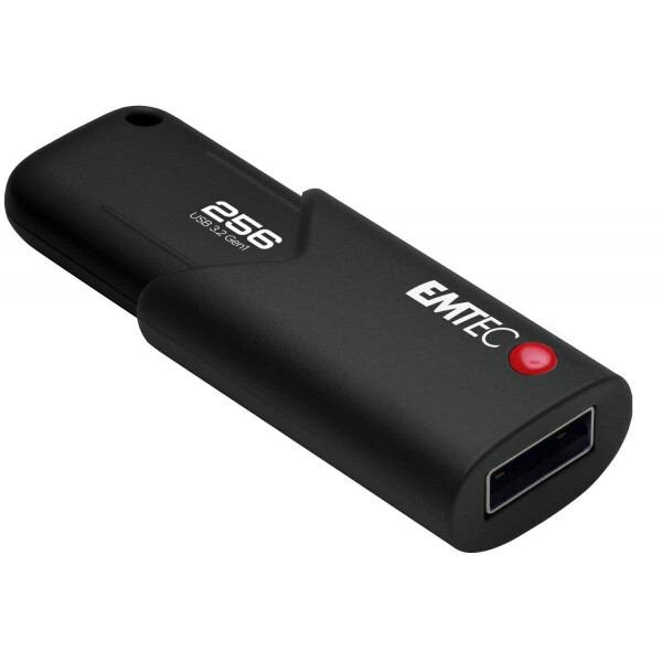 EMTEC B120 Click Secure - 256 GB - USB Typ-A - 3.2 Gen 2 (3.1 Gen 2) - Dia - Schwarz