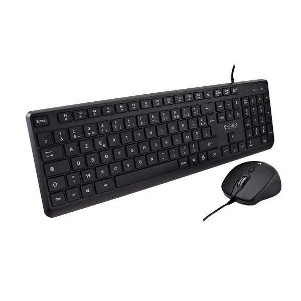 V7 USB PRO KEYBOARD MOUSE COMBO ES - Tastatur - QWERTY - Tastatur - 2.500 dpi
