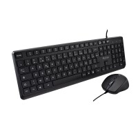 V7 USB PRO KEYBOARD MOUSE COMBO ES - Tastatur - QWERTY -...