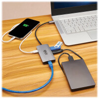 Tripp 3-Port USB-C Hub - USB 3.2 Gen 1 3 USB-A Ports GbE...