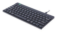 R-Go Ergonomische Tastatur R-Go Compact Break - kompakte Tastatur mit Pausensoftware - QWERTY (US) - Kabelgebunden - Schwarz - Mini - Kabelgebunden - USB - QWERTY - Schwarz