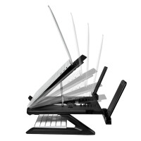 LogiLink AA0133 - Laptop-Ständer - Schwarz - Metall - Kunststoff - 25,4 cm (10") - 40,6 cm (16") - 280 mm