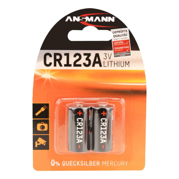 Ansmann 1510-0023 - Einwegbatterie - CR123A - Lithium - 3 V - 2 Stück(e) - 1500 mAh