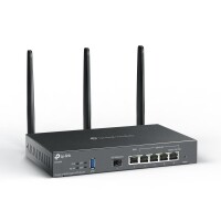 TP-LINK Omada ER706W - Dual-Band (2,4 GHz/5 GHz) - Ethernet/LAN - Schwarz - Desktop-/Pol-Router