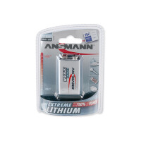 Ansmann 9V E-Block - Einwegbatterie - Lithium - 10,8 V - 1 Stück(e) - Silber - 6AM6