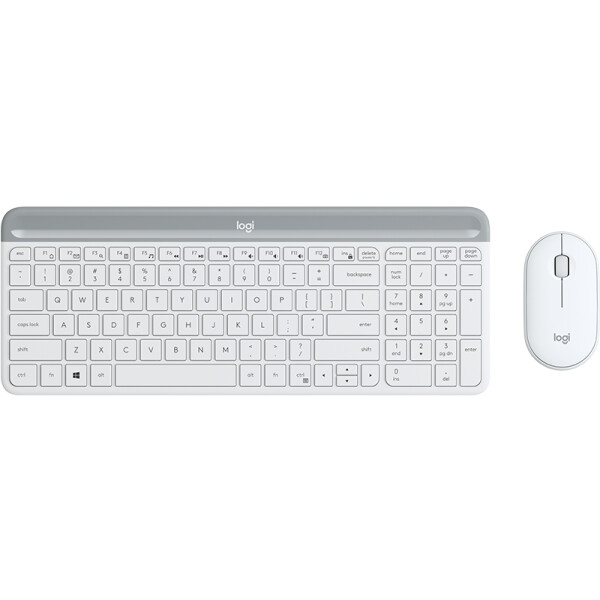 Logitech MK470 - Volle Größe (100%) - RF Wireless - AZERTY - Weiß - Maus enthalten